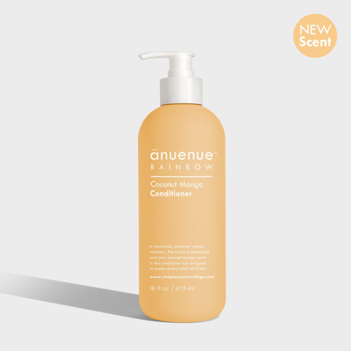 16 fl oz Coconut Mango Conditioner in yellow bottle