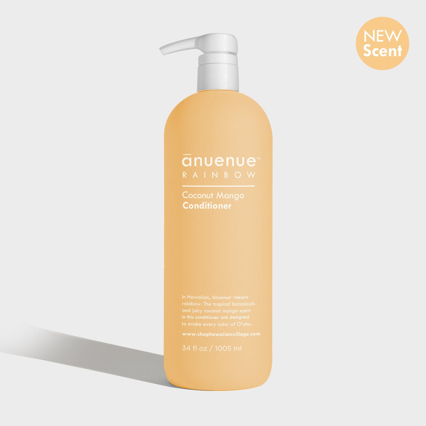 34 fl oz Coconut Mango Conditioner in yellow bottle