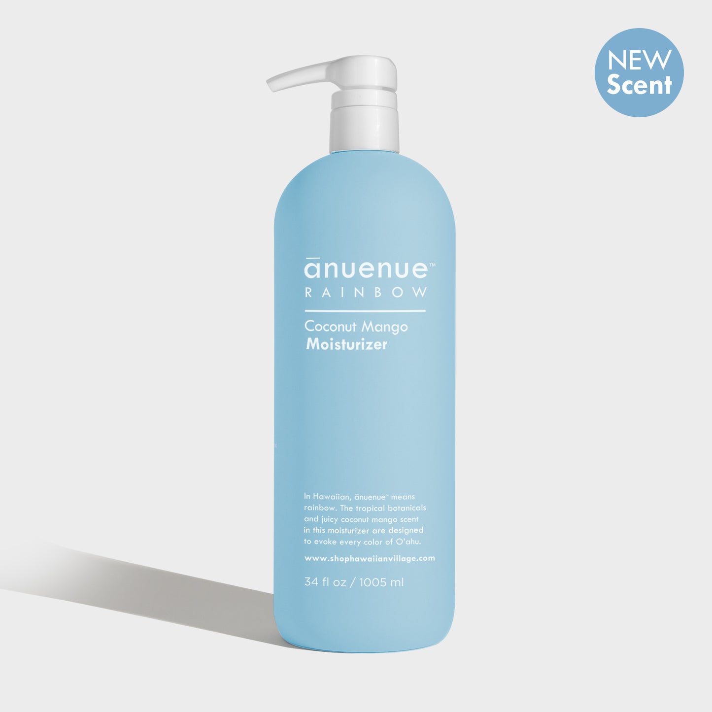 34 fl oz Coconut Mango Moisturizer in blue bottle
