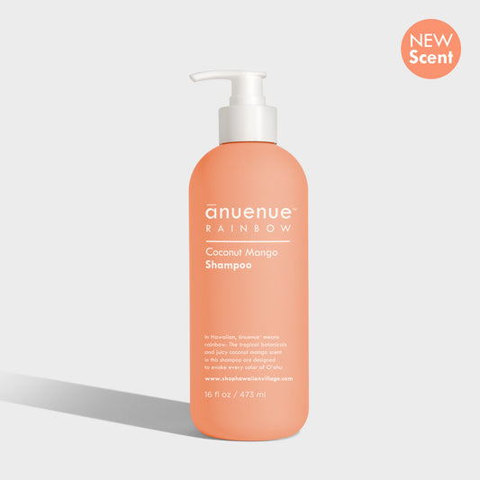 16 fl oz Coconut Mango Shampoo in orange bottle