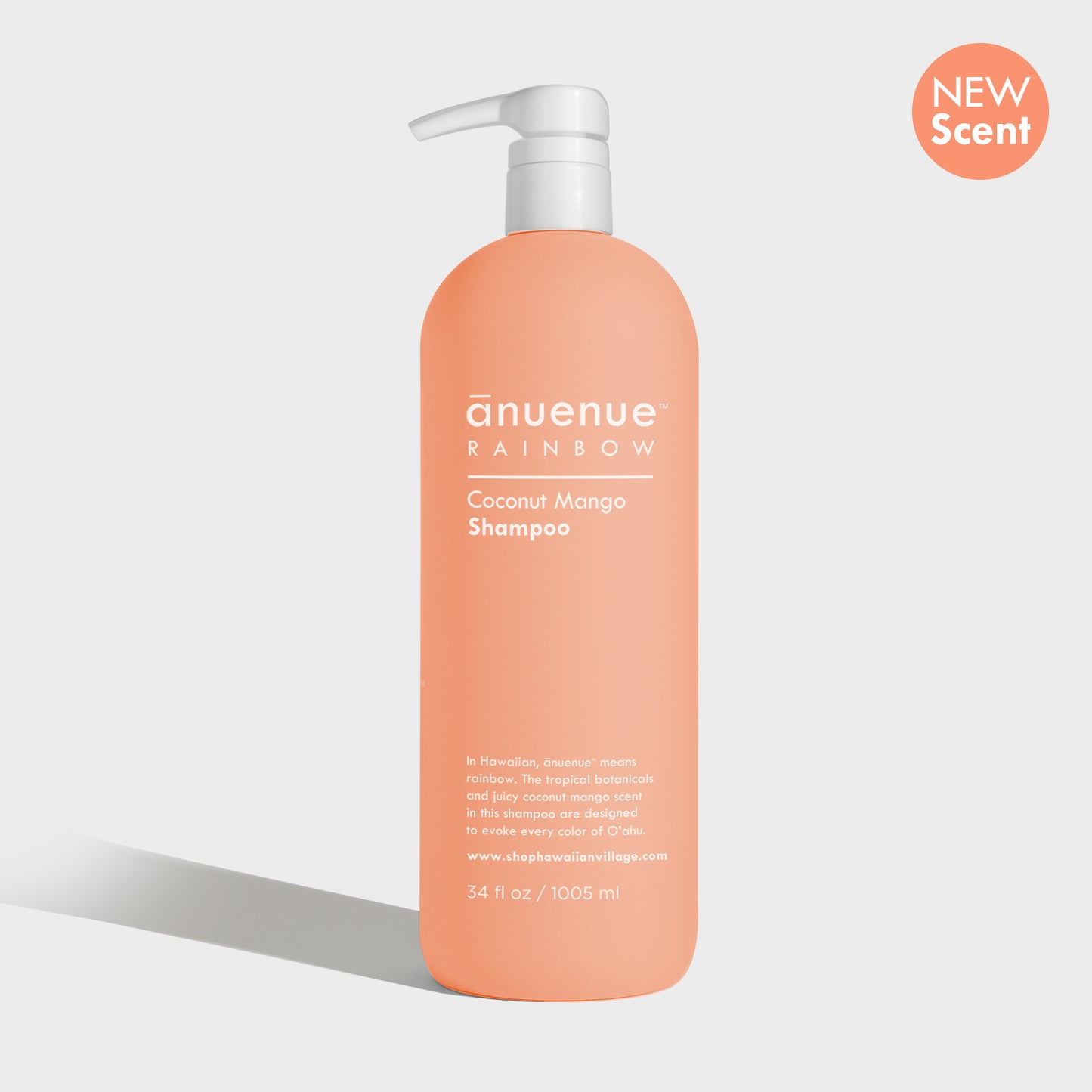 34 fl oz Coconut Mango Shampoo in orange bottle